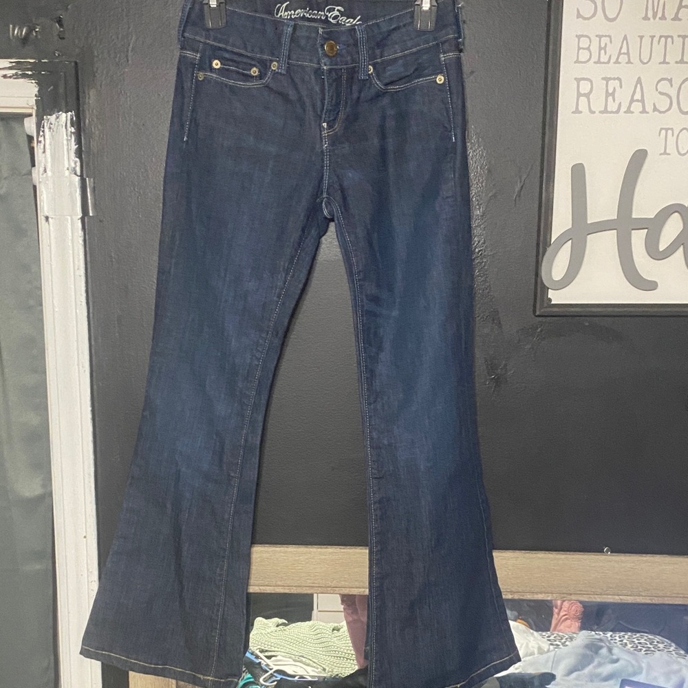 American Eagle Outfitters Dark Blue Flare Jeans
